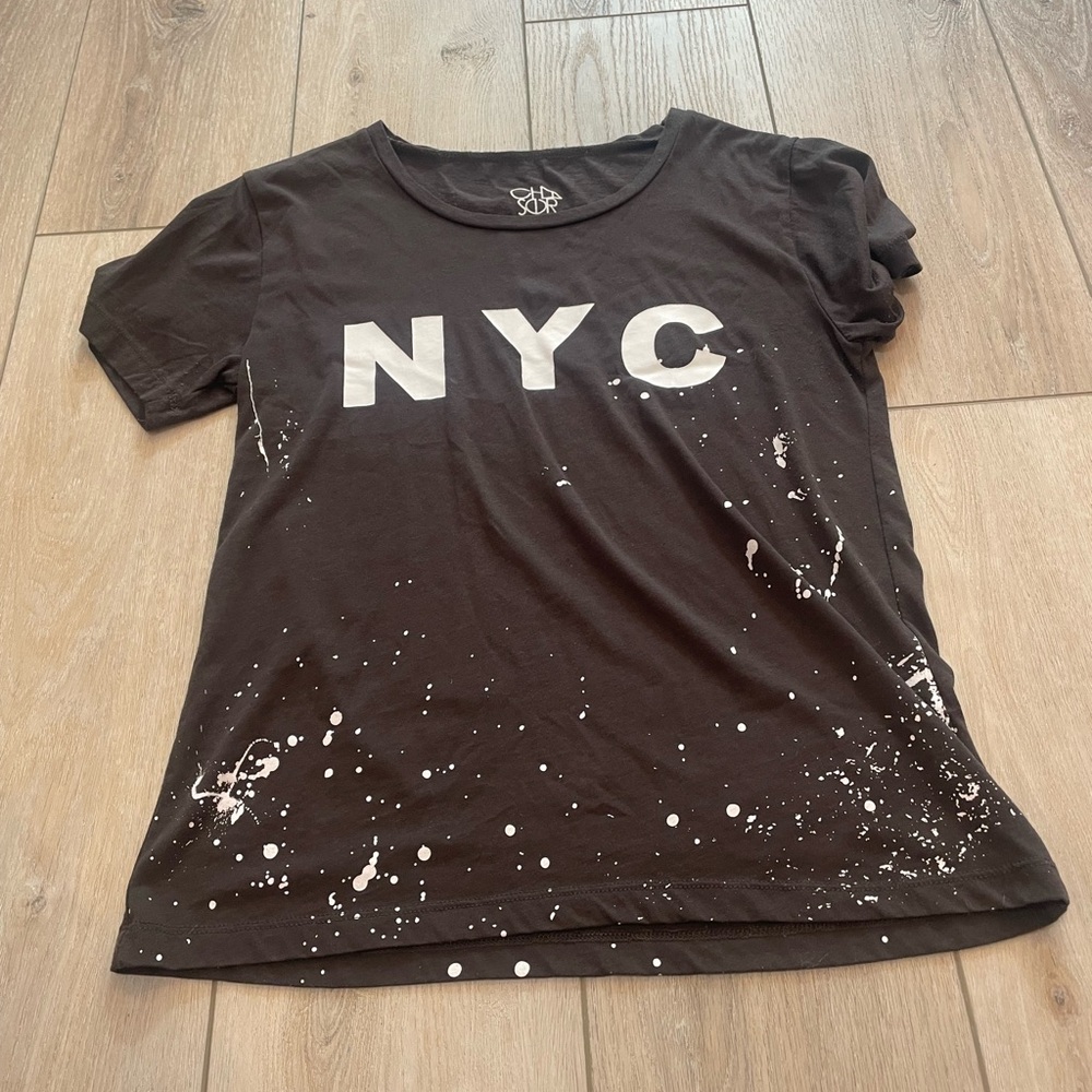 NYC dark brown anthropology, soft shirt